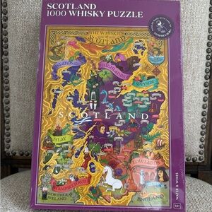 Scotland illustrated map Whisky 1000 piece Puzzle new nwt